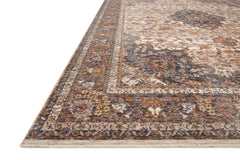 Loloi Rugs Lourdes Collection Rug in Natural, Ocean - 7.8 x 10 feet