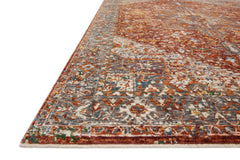 Loloi Rugs Lourdes Collection Rug in Rust, Multi - 7.8 x 10 feet