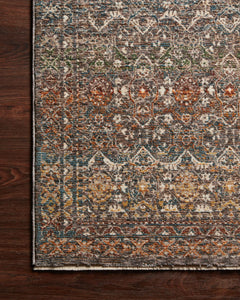 Loloi Rugs Lourdes Collection Rug in Stone, Multi - 7.8 x 10 feet