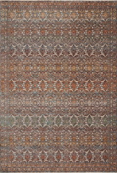 Loloi Rugs Lourdes Collection Rug in Stone, Multi - 7.8 x 10 feet