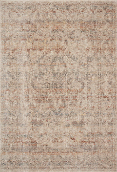 Loloi Rugs Lourdes Collection Rug in Ivory, Spice - 7.8 x 10 feet