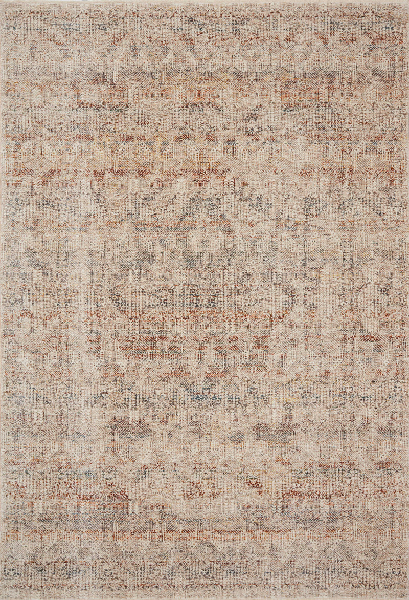 Loloi Rugs Lourdes Collection Rug in Ivory, Spice - 7.8 x 10 feet