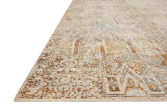 Loloi Rugs Lourdes Collection Rug in Ivory, Orange - 7.8 x 10 feet