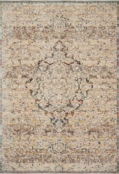 Loloi Rugs Lourdes Collection Rug in Ivory, Multi - 7.8 x 10 feet