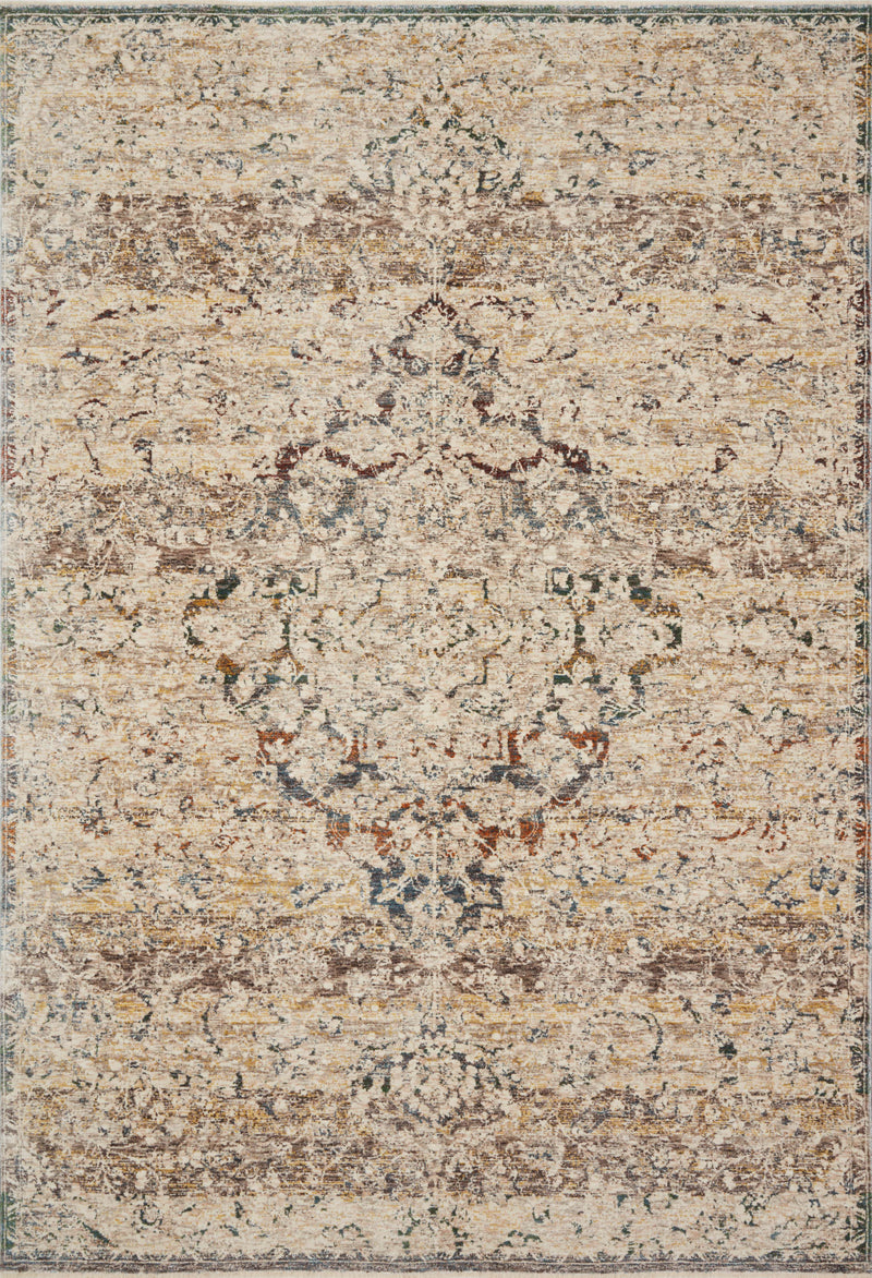 Loloi Rugs Lourdes Collection Rug in Ivory, Multi - 7.8 x 10 feet