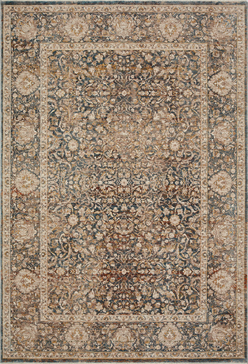 Loloi Rugs Lourdes Collection Rug in Charcoal, Ivory - 7.8 x 10 feet