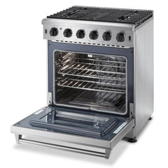 Thor Kitchen Package - 30 in. Gas Range, Microwave Drawer, Refrigerator with Water and Ice Dispenser, Dishwasher, AP-LRG3001U-12