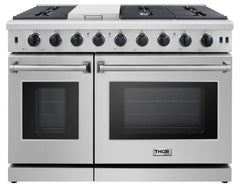 Thor Kitchen Appliance Bundle - 48 in. Propane Gas Range and Range Hood, AB-LRG4807ULP