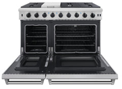 Thor Kitchen Appliance Set - 48 in. Propane Gas Range, Dishwasher, Refrigerator, Microwave Drawer, AS-LRG4807ULP-6