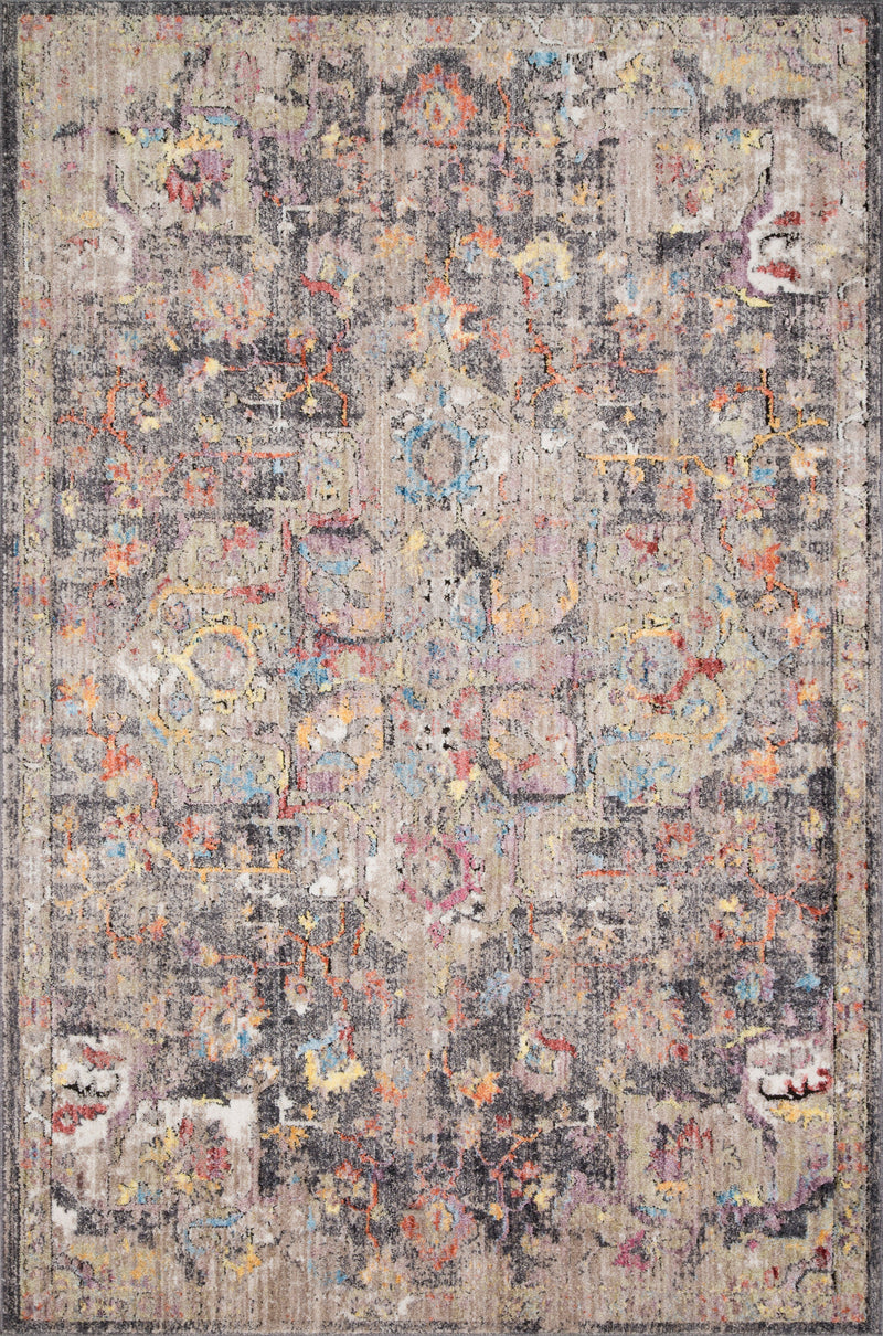 Loloi Rugs Medusa Collection Rug in Charcoal, Fiesta - 7.8 x 10.5 feet