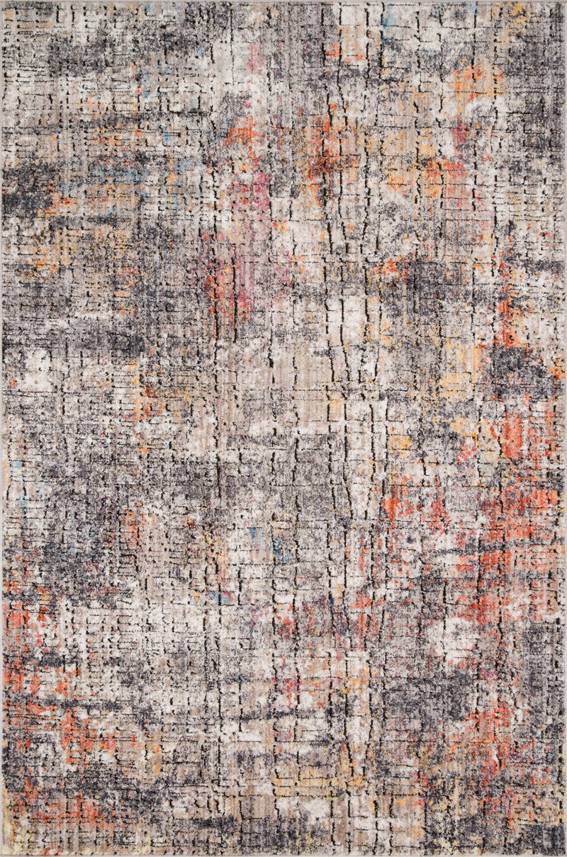 Loloi Rugs Medusa Collection Rug in Graphite, Sunset - 7.8 x 10.5 feet