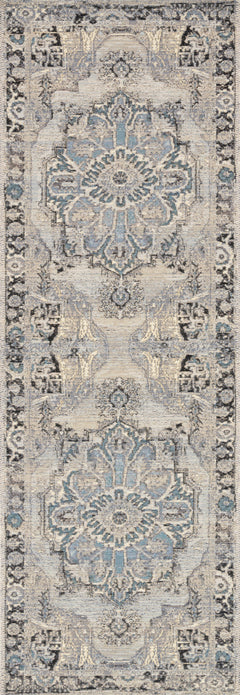 Loloi Rugs Mika Collection Rug in Grey, Blue - 10.5 x 13.8 feet