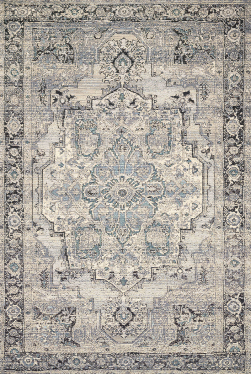 Loloi Rugs Mika Collection Rug in Grey, Blue - 10.5 x 13.8 feet