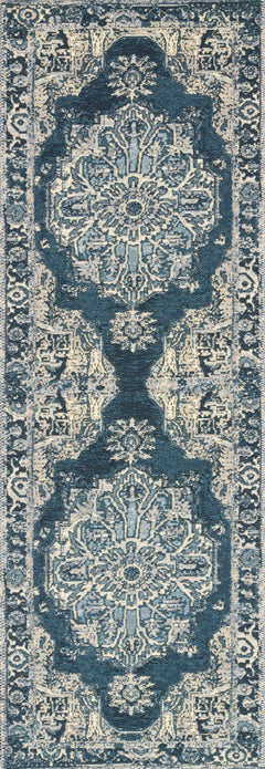 Loloi Rugs Mika Collection Rug in Dk Blue, Dk Blue - 10.5 x 13.8 feet