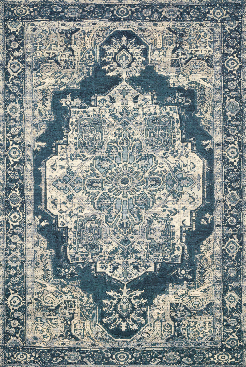 Loloi Rugs Mika Collection Rug in Dk Blue, Dk Blue - 10.5 x 13.8 feet