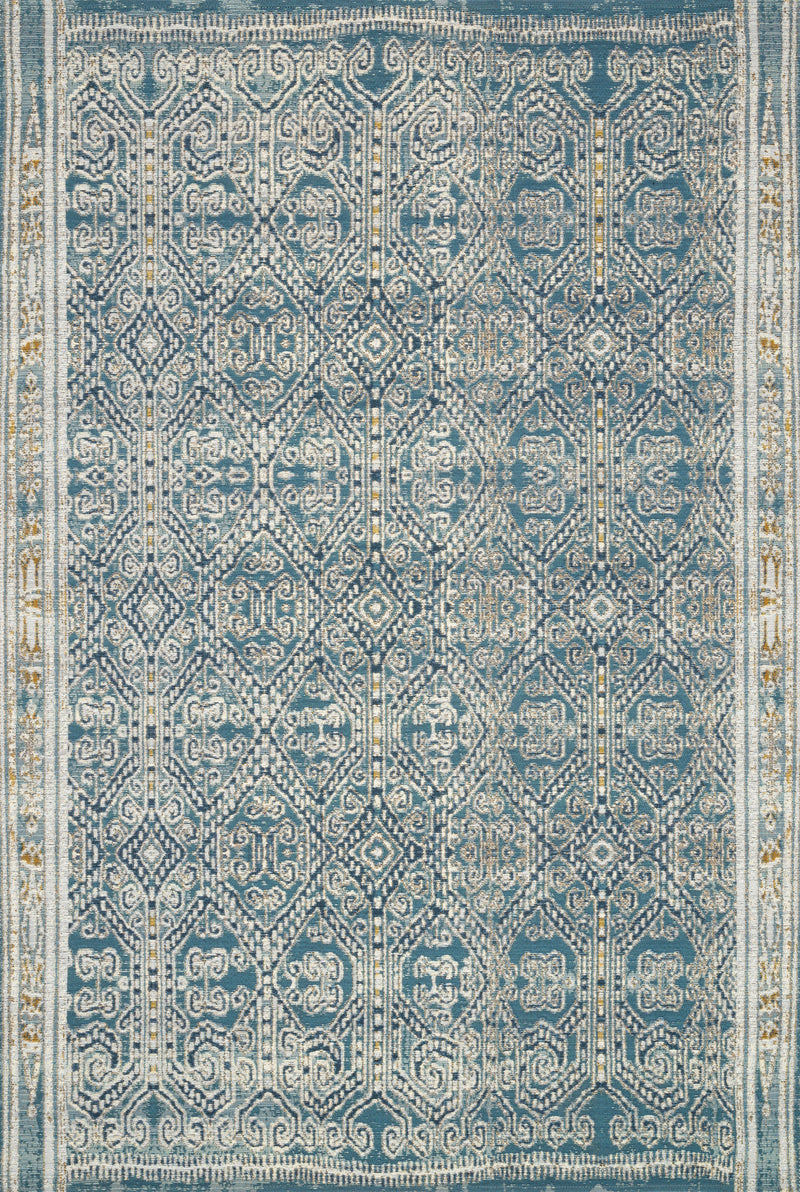 Loloi Rugs Mika Collection Rug in Ocean - 10.5 x 13.8 feet