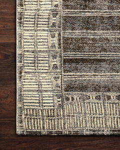 Loloi Rugs Mika Collection Rug in Charcoal, Ivory - 10.5 x 13.8 feet