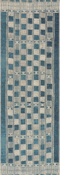 Loloi Rugs Mika Collection Rug in Blue, Ivory - 10.5 x 13.8 feet