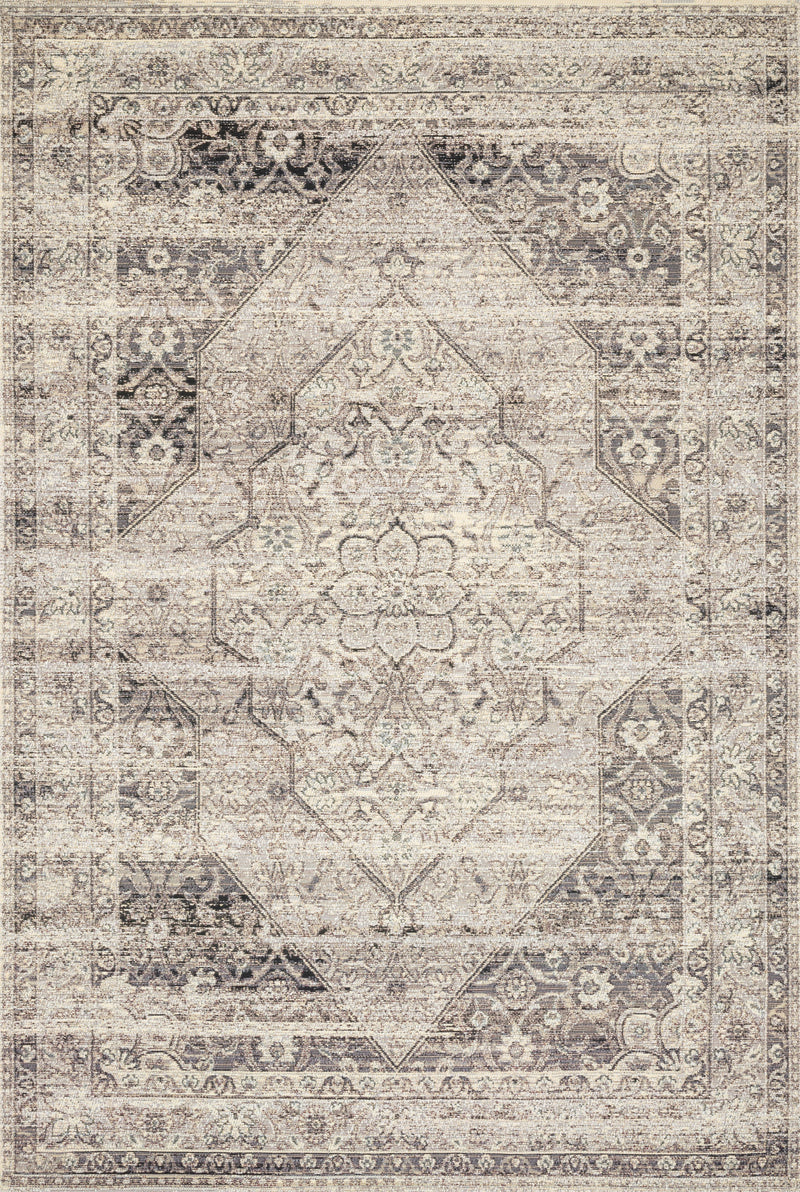 Loloi Rugs Mika Collection Rug in Stone, Ivory - 10.5 x 13.8 feet