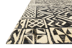 Loloi Rugs Mika Collection Rug in Ivory, Black - 10.5 x 13.8 feet