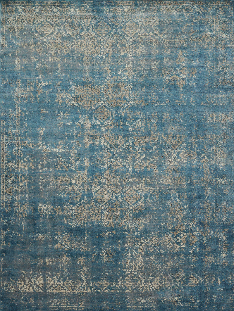 Loloi Rugs Millennium Collection Rug in Blue, Taupe - 6.6 x 9.2 feet