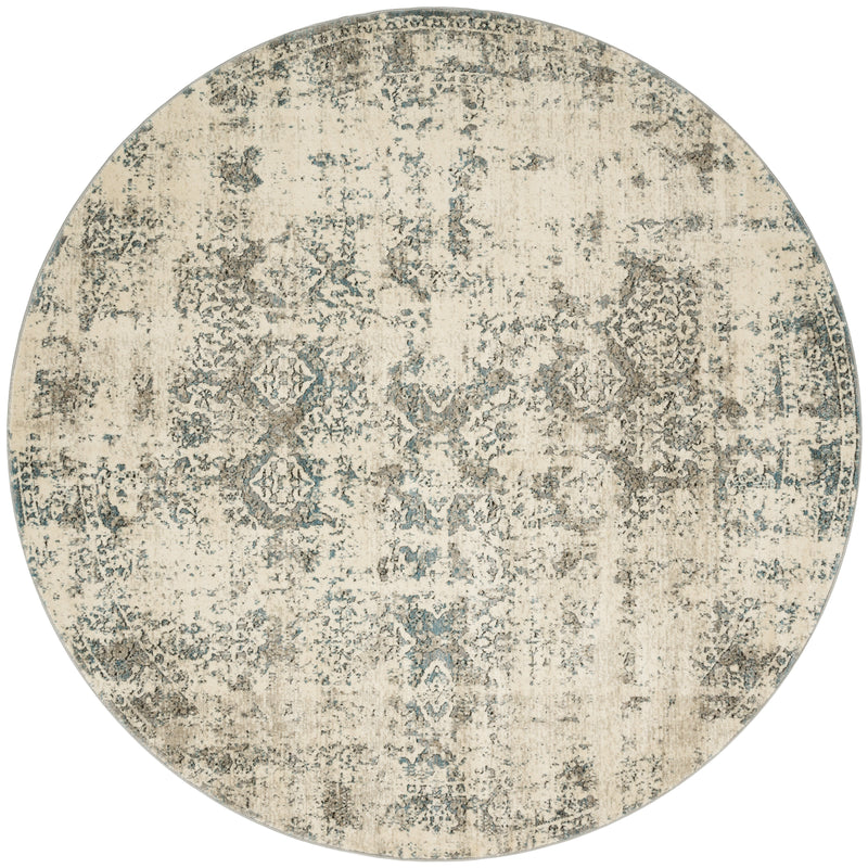 Loloi Rugs Millennium Collection Rug in Ivory, Grey - 7.6 x 7.6 feet