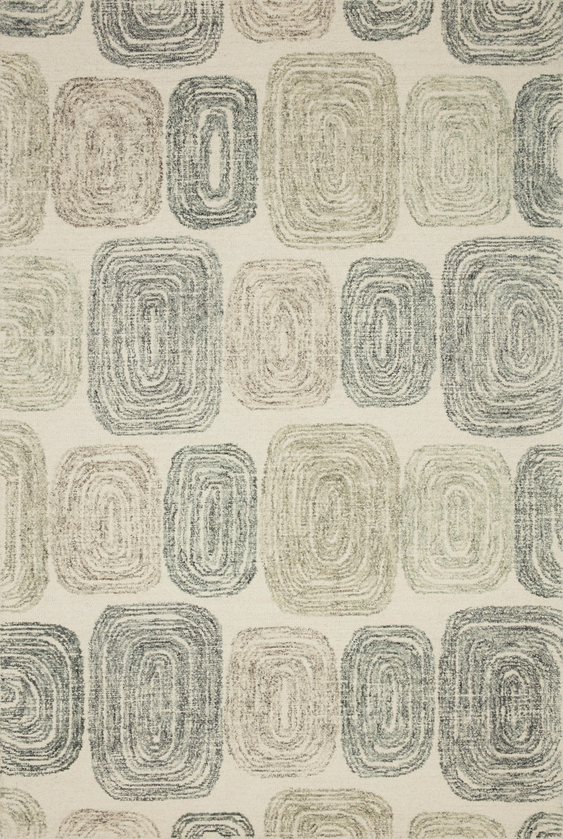 Loloi Rugs Milo Collection Rug in Dk. Grey, Neutral - 7.8 x 9.8 feet