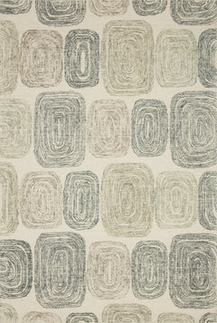 Loloi Rugs Milo Collection Rug in Dk. Grey, Neutral - 8.5 x 12 feet