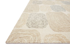 Loloi Rugs Milo Collection Rug in Teal, Neutral - 8.5 x 12 feet