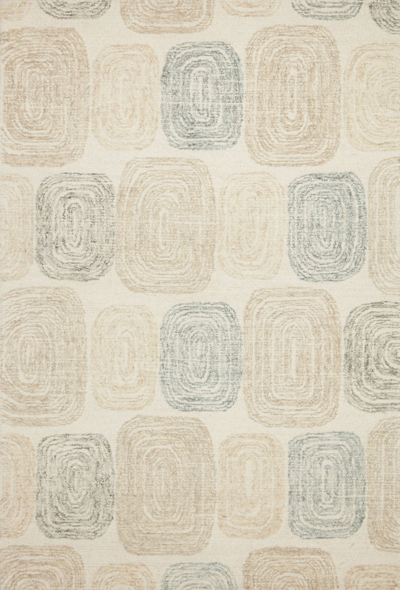 Loloi Rugs Milo Collection Rug in Teal, Neutral - 8.5 x 12 feet