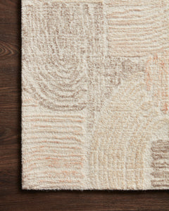 Loloi Rugs Milo Collection Rug in Peach, Pebble - 8.5 x 12 feet