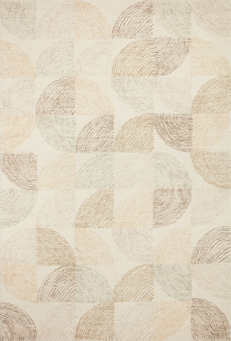 Loloi Rugs Milo Collection Rug in Pebble, Multi - 7.8 x 9.8 feet