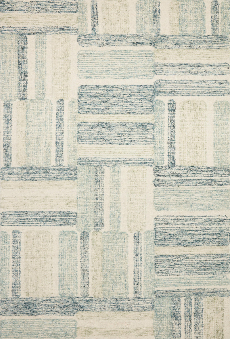 Loloi Rugs Milo Collection Rug in Aqua, Denim - 8.5 x 12 feet