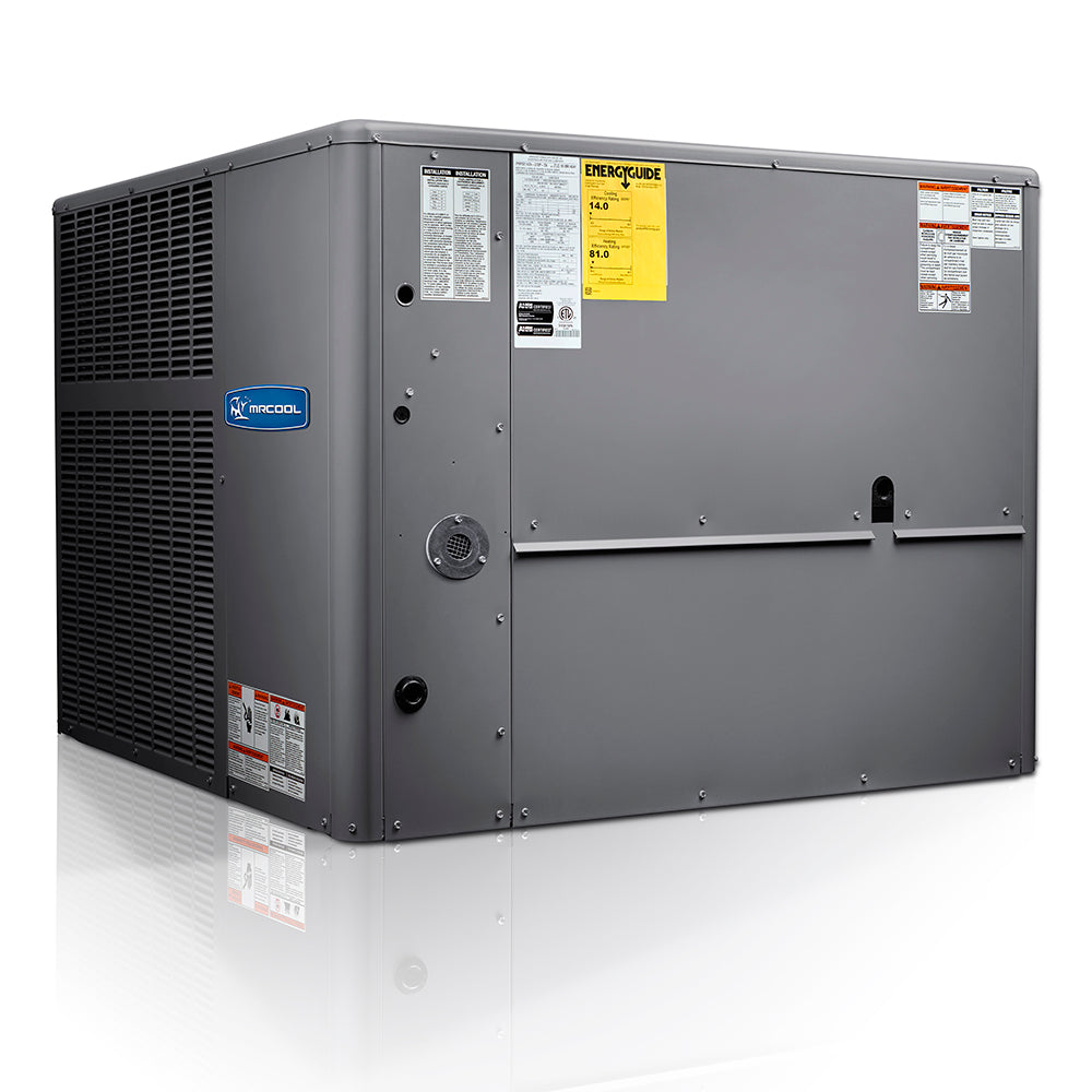 MRCOOL 4 Ton 14 SEER 115K BTU Heat Horizontal or Down Flow Package Air Conditioner and Gas, MPG48S108M414A