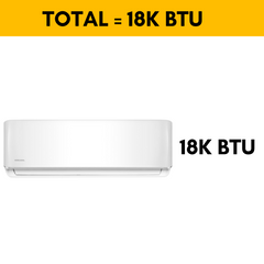 MRCOOL DIY 18K BTU Ductless Mini Split Heat Pump Complete System, Energy Star, 4th Gen, DIY-18-HP-WM-230C25