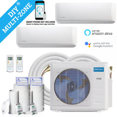 MRCOOL DIY 36,000 BTU 4-Zone Ductless Mini-Split Air Conditioner and Heat Pump Condenser, DIY-MULTI4-36HP230