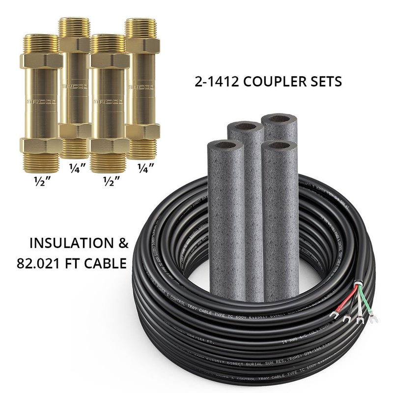 MRCOOL DIYCOUPLER-14 + DIYCOUPLER-12 (Two Sets) w/75 ft of Communication Wire, DIYCOUPLER-1412K75