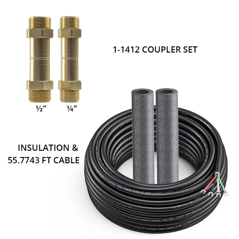 MRCOOL DIYCOUPLER-14 + DIYCOUPLER-12 + 75ft MC-5 Cable, 4th Gen, DIYCOUPLER-1412K75C