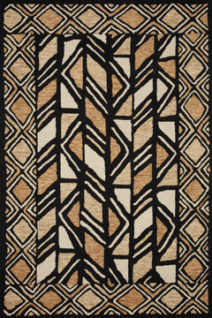 Loloi Rugs Nala Collection Rug in Black, Beige - 8.5 x 12 feet