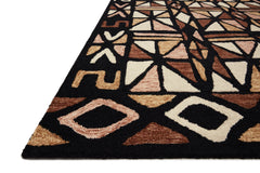 Loloi Rugs Nala Collection Rug in Spice, Black - 8.5 x 12 feet