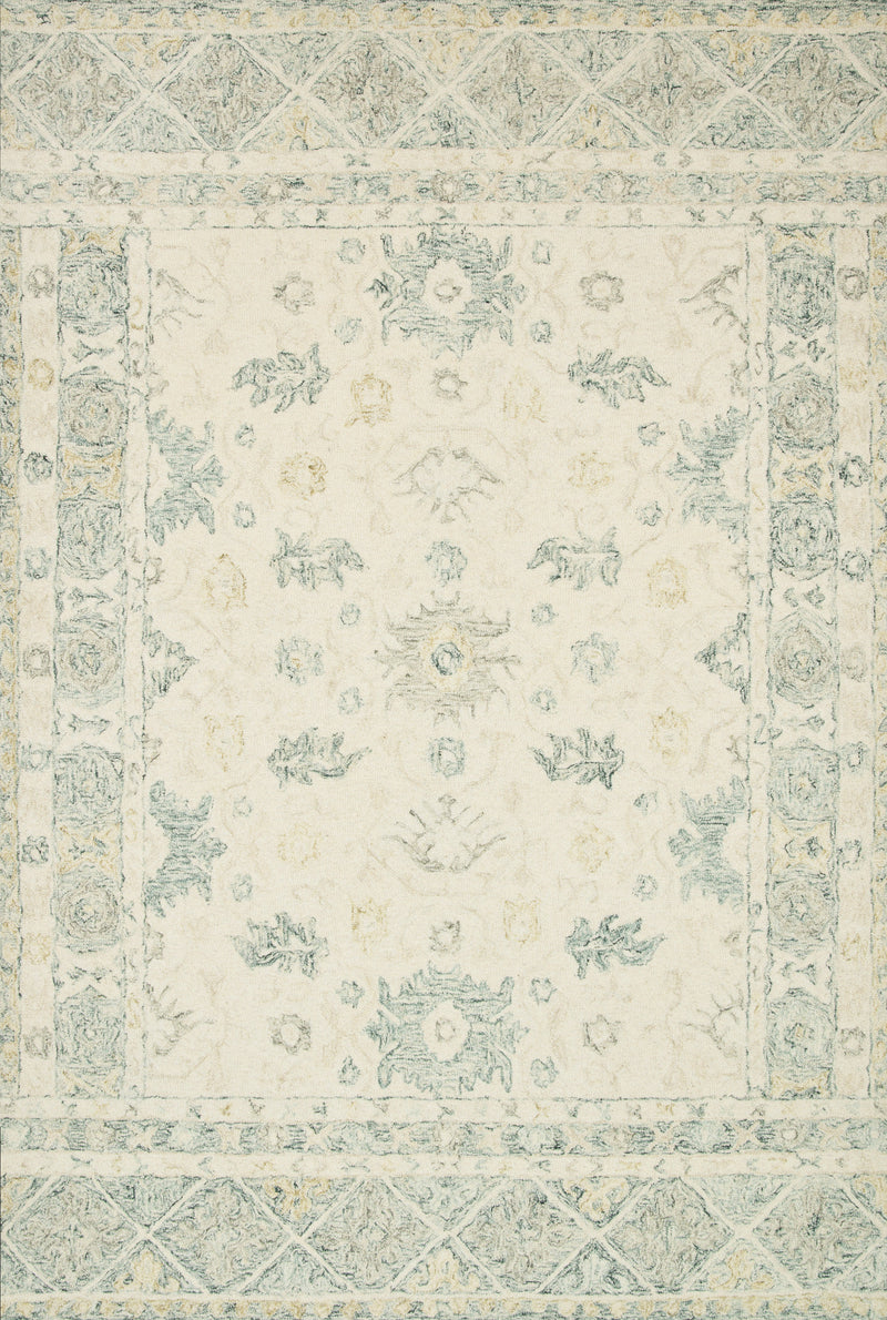 Loloi Rugs Norabel Collection Rug in Ivory, Slate - 9.3 x 13 feet