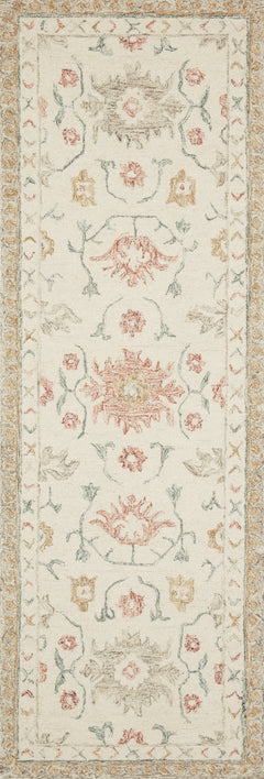 Loloi Rugs Norabel Collection Rug in Ivory, Rust - 9.3 x 13 feet