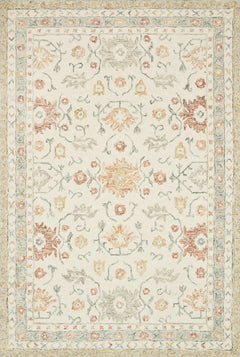 Loloi Rugs Norabel Collection Rug in Ivory, Rust - 9.3 x 13 feet