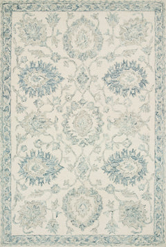 Loloi Rugs Norabel Collection Rug in Ivory, Blue - 9.3 x 13 feet