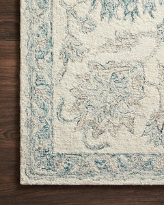 Loloi Rugs Norabel Collection Rug in Ivory, Blue - 9.3 x 13 feet