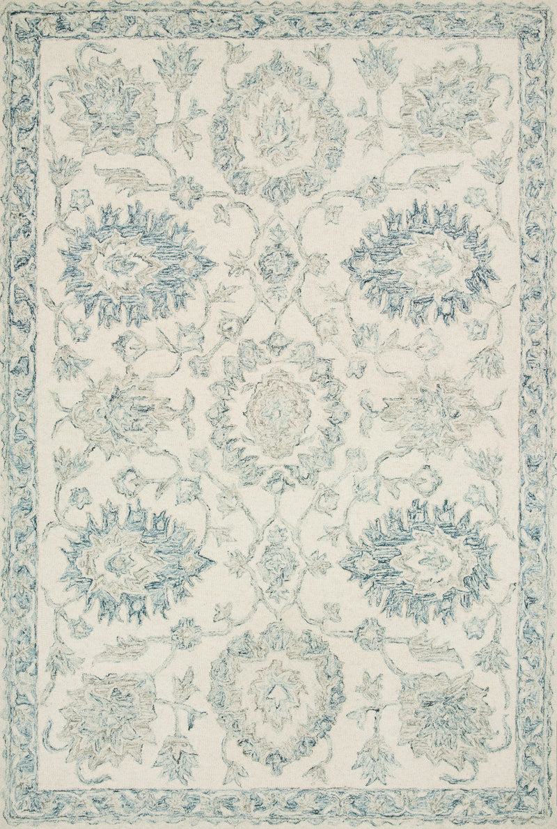 Loloi Rugs Norabel Collection Rug in Ivory, Blue - 8.5 x 12 feet