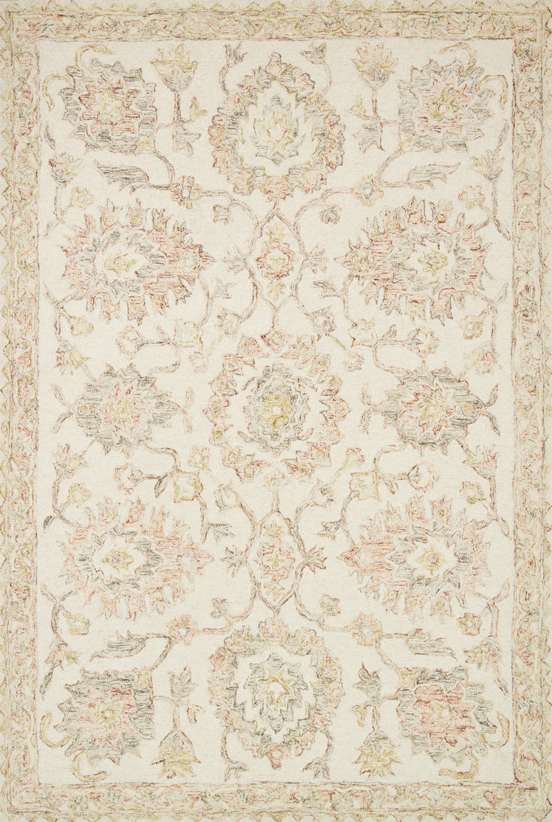 Loloi Rugs Norabel Collection Rug in Ivory, Blush - 8.5 x 12 feet