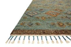 Loloi Rugs Owen Collection Rug in Sea, Blue - 5 x 7.5 feet