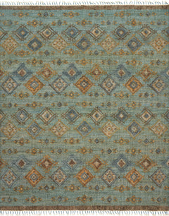 Loloi Rugs Owen Collection Rug in Sea, Blue - 5 x 7.5 feet