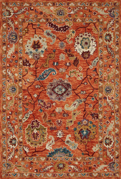 Loloi Rugs Padma Collection Rug in Orange, Multi - 9.3 x 13 feet